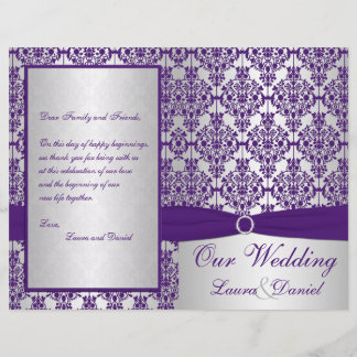 Programme Mariage damassé d'argent et de violet II