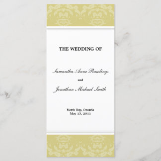 Programme mariage damassé - Mariage d'or
