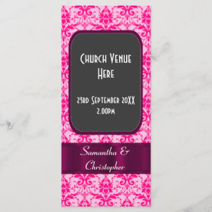 Programme mariage damassé rose coloré