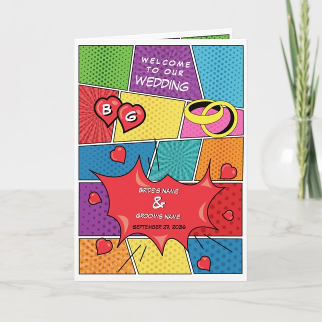 Programme Mariage d'art de la Pop de la bande dessinée Ordre (Devant)