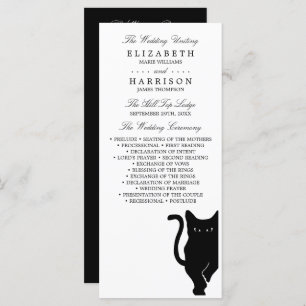 Programme Mariage de chat noir Whimsical moderne