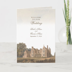 Programme Mariage de château de style anglais vintage