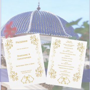 Programme Mariage de conception Gold Bells