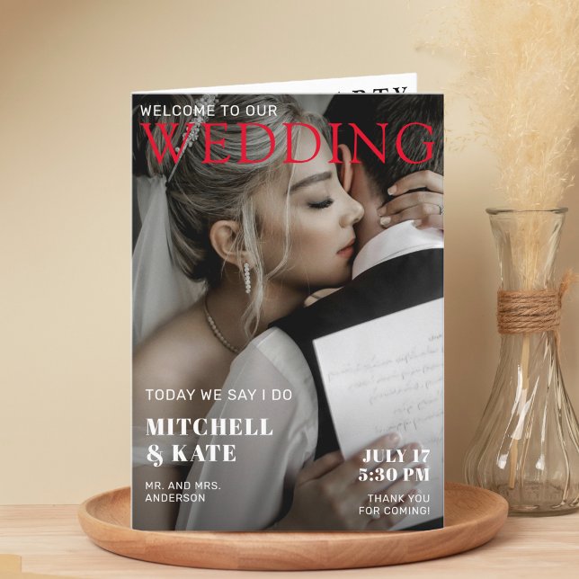 Programme Mariage de couverture de magazine (Magazine Cover Wedding Program
)