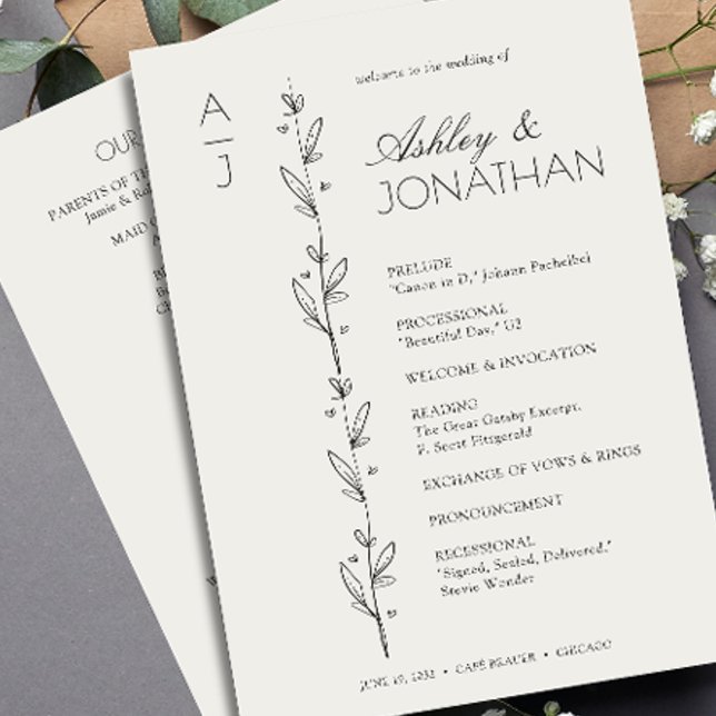 Programme Mariage de diviseur floral biologique moderne (Créateur téléchargé)