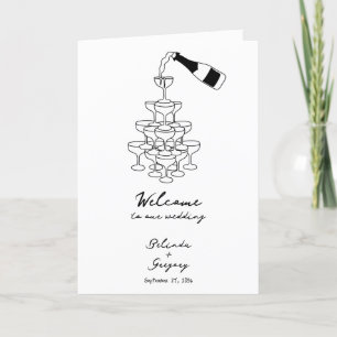 Programme Mariage de l'ordre de service à main noire