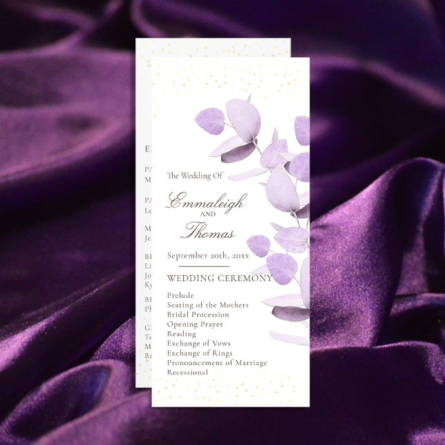 Programme Mariage de Parties scintillant classique Lavender  (Créateur téléchargé)