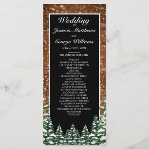 Programme Mariage de pin de bois et de pin de neige noire
