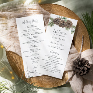 Programme Mariage de pin vert hiver