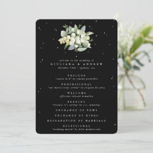 Programme Mariage d'hiver Elégant Black Snowberry+Eucalyptus
