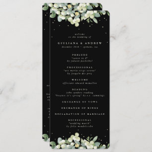 Programme Mariage d'hiver Elégant Black Snowberry+Eucalyptus