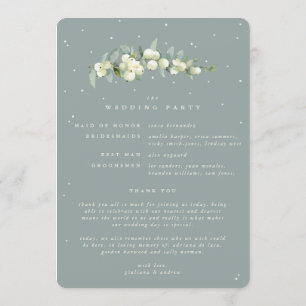 Programme Mariage d'hiver Seafoam Green Snowberry+Eucalyptus