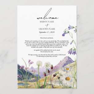 Programme Mariage d'itinéraire rustique Fleur sauvage Mounta