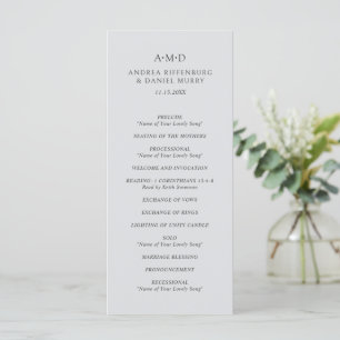 Programme Mariage Élégant Andrea Gray