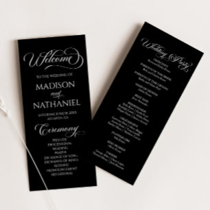 Programme Mariage élégant minimaliste minimaliste moderne cl