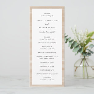Programme Mariage Élégant Sable Chic Côté Mer