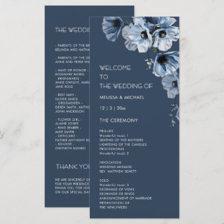 Programme Mariage Fleurs Bleues Artistiques