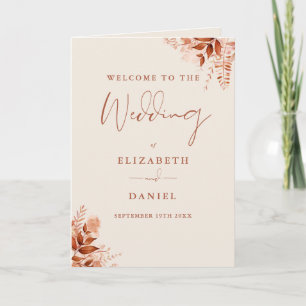 Programme Mariage Floral Automne Rustique Script