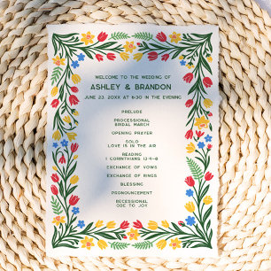 Programme Mariage Floral de Fleurs Sauvages Scandinaves Colo