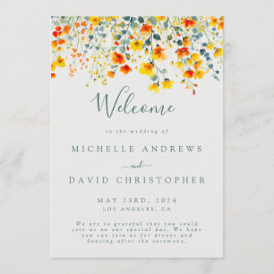 Programme Mariage floral d'été coloré