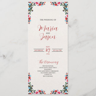 Programme Mariage Floral Floral Colorful