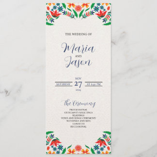 Programme Mariage Floral Floral Colorful