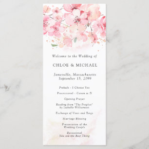 Programme Mariage floral rose cerisier