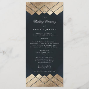 Programme Mariage Géométrique Dark Navy Gold Gatsby