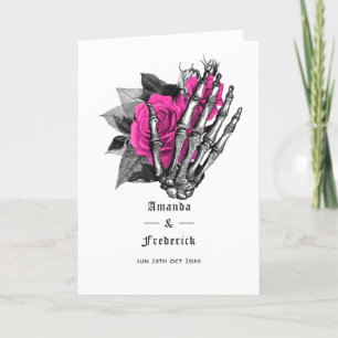 Programme Mariage gothique floral rose chaud
