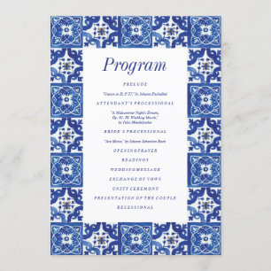 Programme Mariage méditerranéen bleu moderne