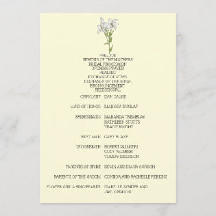 Programme Mariage minimaliste blanc
