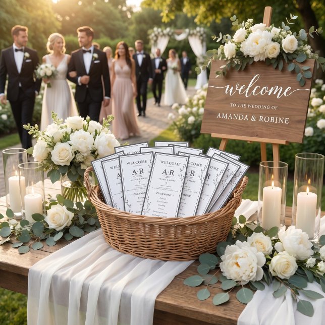 Programme Mariage Minimaliste Noir & Blanc (Créateur téléchargé)