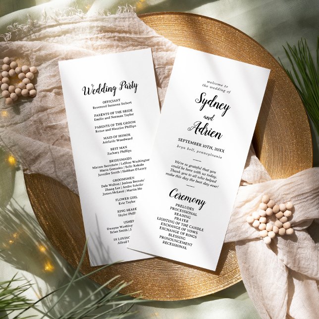 Programme Mariage minimaliste simple (Créateur téléchargé)