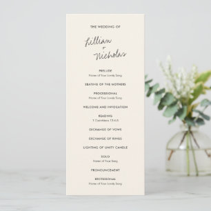 Programme Mariage Moderne Élégant en Ivoire