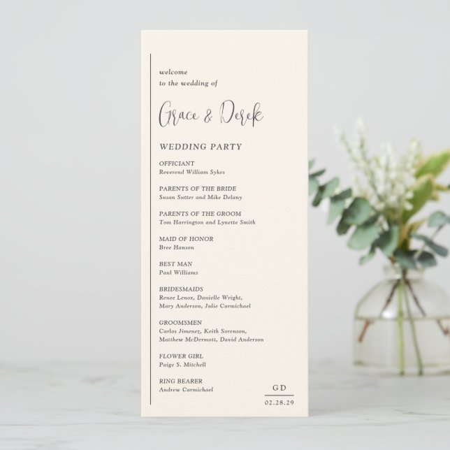 Programme Mariage Moderne Grace Ivory (Debout devant)