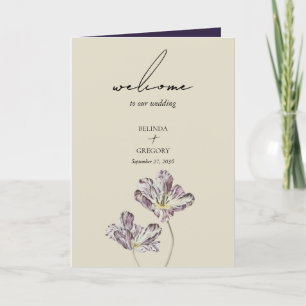 Programme Mariage Moody Purple Tulips Ordre de service