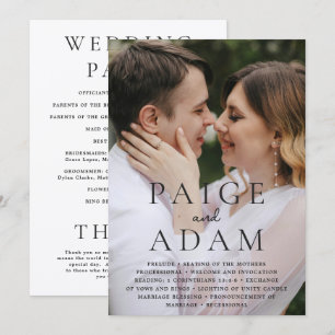 Programme Mariage Photo Éditorial Moderne