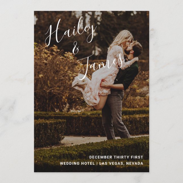 Programme Mariage Photo Moderne Élégant (Devant)