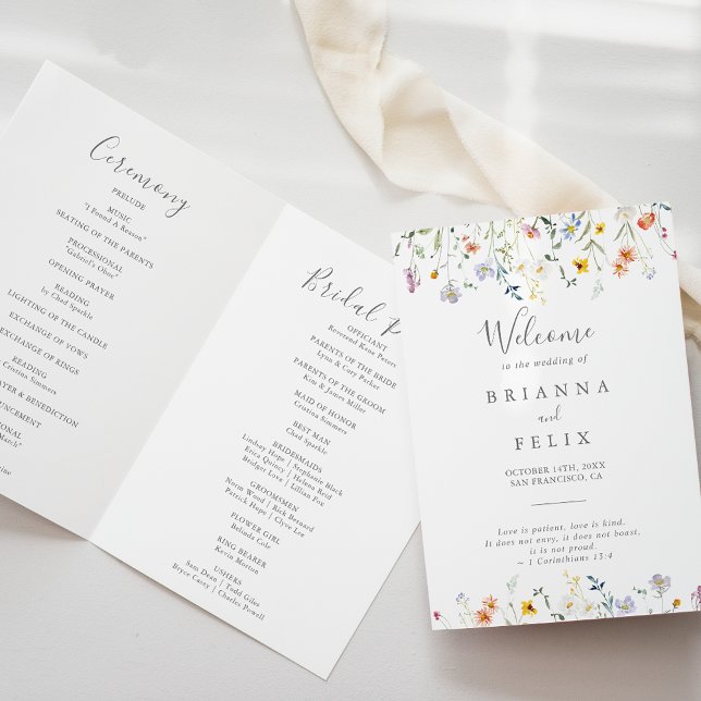 Programme Mariage plissé floral Multicolor sauvage (Créateur téléchargé)