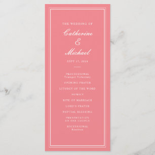 Programme Mariage Rose Pêche Absolument Classique Script