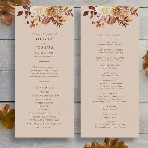 Programme Mariage rustique d'automne