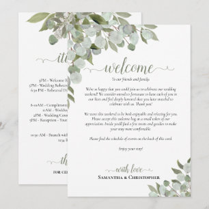 Programme Mariage Rustique Eucalyptus : Bienvenue et Program