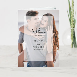 Programme Mariage simple 4 superposition photo Ordre de serv