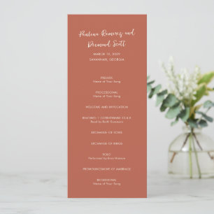 Programme Mariage simple en cuivre moderne