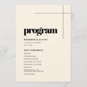 Programme Mariage simple et élégant