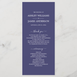 Programme Mariage simple minimal chic de la marine