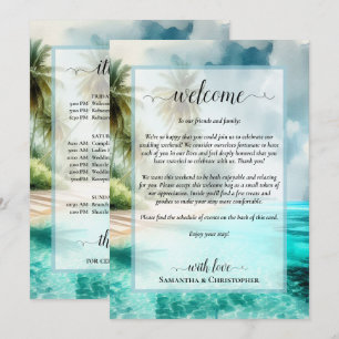 Programme Mariage sur la Plage Tropicale : Bienvenue & Itiné