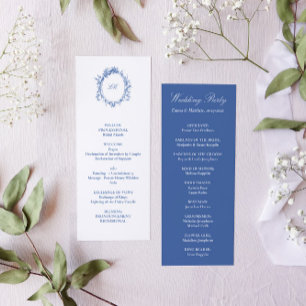 Programme Mariage Victorian French Blue Toile