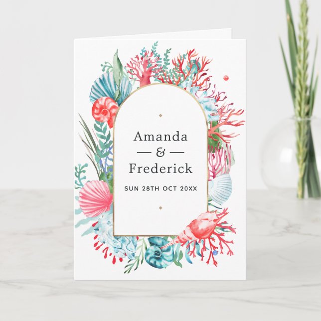 Programme Mariage Vie Marine de Thé et de Corail (Devant)