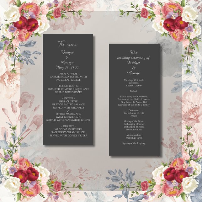 Programme mariage vintage déco moderne onyx noir (Créateur téléchargé)